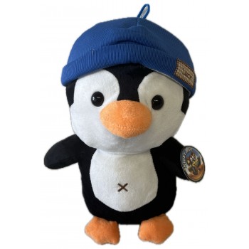 Pinguin met muts 18cm