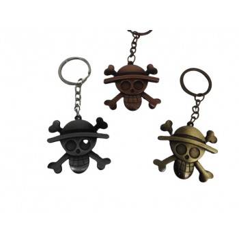 Sleutelhanger doodskop metaal 