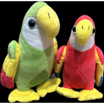 Papagaai 2 assortie 22cm