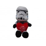 Stormtrooper 25cm. zittend met hart  Stormtrooper 25cm. zittend met hart