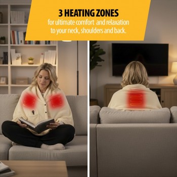 Verwarmingsdeken wit met powerbank